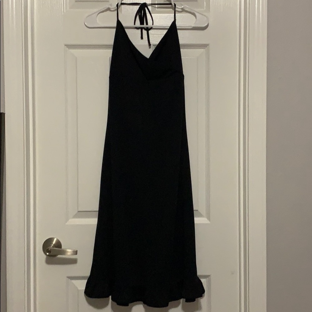 Express Black Halter Cocktail Dress